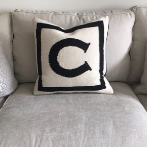 jonathan adler monogram pillow